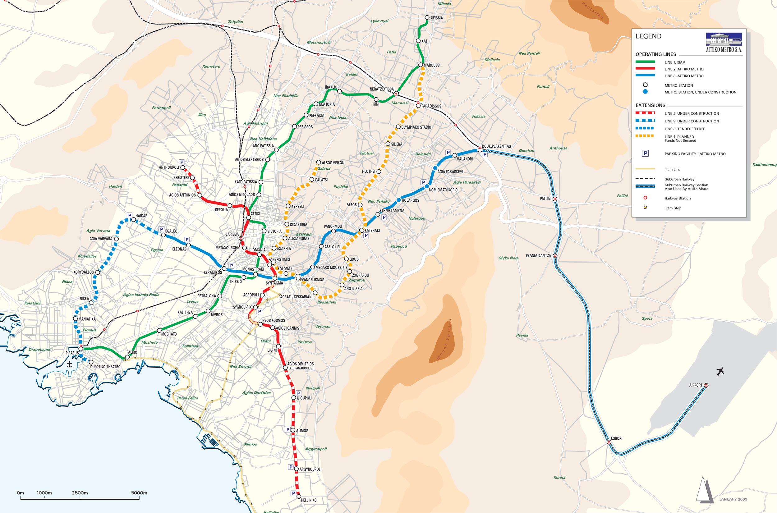 Atenas Zona Mapa 